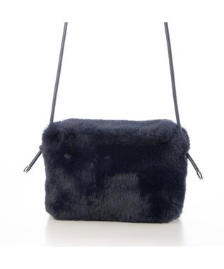 UNBILLION カシュカシュ cachecache / エコファーシンプルフラップショルダー ネイビー