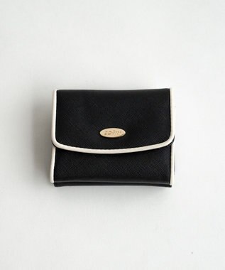 WEGO パイピングガマ口ウォレット ブラック