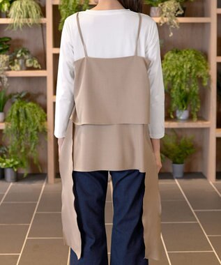 Tiaclasse 【洗える】リボンキャミドッキングカットソートップス ベージュ