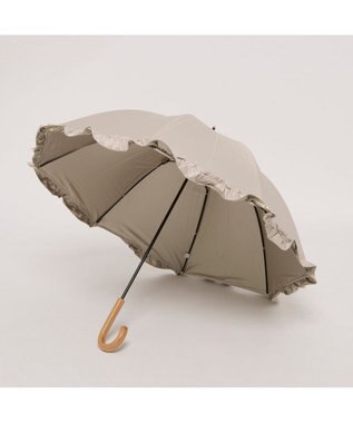 UNBILLION カシュネ cachenez / 【晴雨兼用】【日傘】 UV カット率99％以上 PUビッグフリルショートパラソル ベージュ