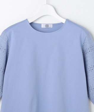 J.PRESS LADIES S スムースジャージー 刺繍 カットソー サックス系