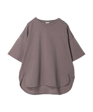 AMERICAN HOLIC 接触冷感裾ラウンドカットプルオーバー Border Blue