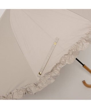 UNBILLION カシュネ cachenez / 【晴雨兼用】【日傘】 UV カット率99％以上 PUビッグフリルショートパラソル ベージュ