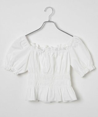 WEGO オフショルシャーリングブラウス ホワイト