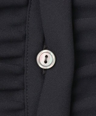 組曲 L 【KUMIKYOKU NAVY】ジョーゼットシフォン フリルワンピース ネイビー系