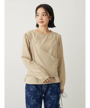 Green Parks レイヤード風ビスチェブラウス Beige