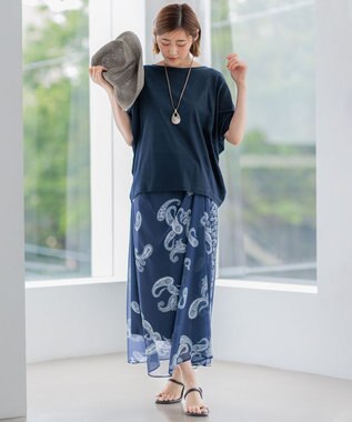 23区 S 【洗える】シアーTEE ネイビー系