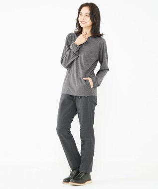 JOSEPH ABBOUD MOUNTAIN 【UNISEX】メリノウール天竺 カットソー ライトグレー系