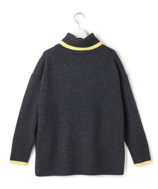 23区 S 【洗える】ウールカシミヤ コンビカラー オフタートル ニット ライトグレー系