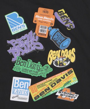 WEGO 【ユニセックス着用ITEM/SMLサイズ展開】別注BENDAVISクールタッチグラフィックT（SS） ブラック