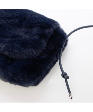 UNBILLION カシュカシュ cachecache / エコファーシンプルフラップショルダー ネイビー