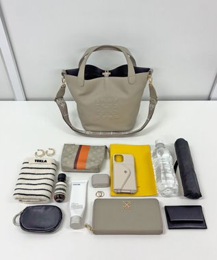 russet 《WEB限定》ソフトレザー2WAYミニトートバッグ(CE-1672-WEB) GrayBeige