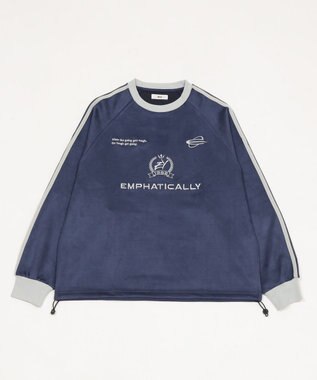 WEGO 【ユニセックス着用ITEM】フェイクスウェードゲームプルオーバー ネイビー