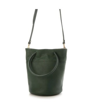 UNBILLION 【テレビ ドラマ着用アイテム】ペルケ perche / 姫路レザー丸手ハンドル2wayバケツバッグ グリーン