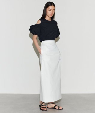 NAVE 【Nave　洗える】リリーIラインスカート ホワイト系