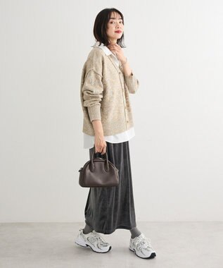 Green Parks ベロアナロースカート Charcoal Gray