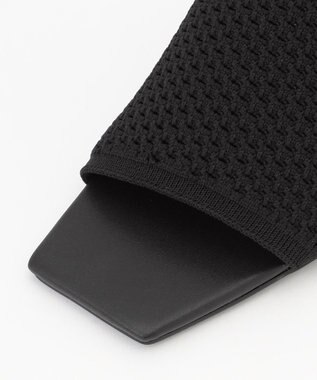 steppi 【一部店舗限定 / 洗える】ストーン ヒールサンダル ブラック