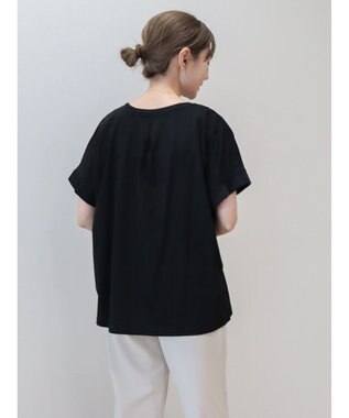 AMERICAN HOLIC 接触冷感袖タックカットプルオーバー Black