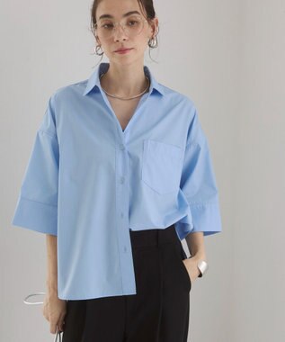 WEGO 【ANGIE VINTAGE】ハーフスリーブシャツ サックス
