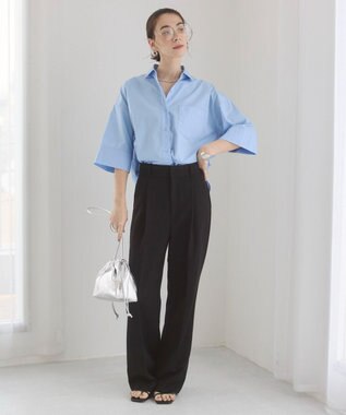 WEGO 【ANGIE VINTAGE】ハーフスリーブシャツ サックス