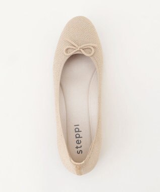 steppi 【洗える/撥水】ラウンド バレエ パンプス ゴールド