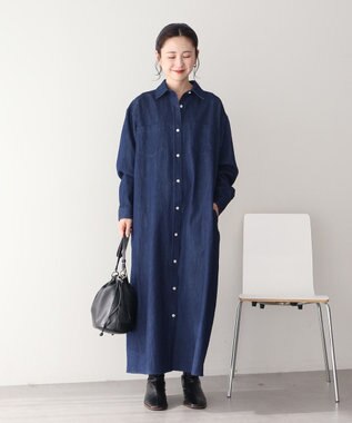 AMERICAN HOLIC 【先行予約】デニムシャツワンピース Indigo
