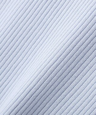 YECCA VECCA 袖口シアーリブニット Sax