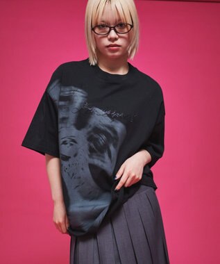 WEGO 【ユニセックス着用ITEM】ラインストーングラフィックT（SS） ブラック