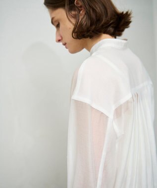 GRACE CONTINENTAL シアードレープブルゾン ホワイト