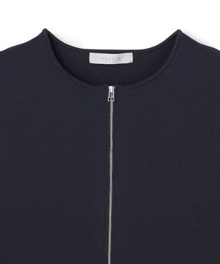 UNFILO 【セレモニー】BEAUTY FORM KNIT ZIPジレ ネイビー