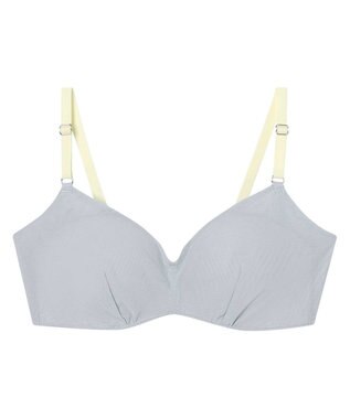 une nana cool 【リニューアル】364ブラ シンプル ノンワイヤーブラ グレー
