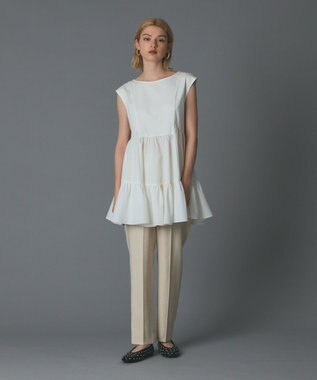 GRACE CONTINENTAL フレア切替カットトップ ホワイト