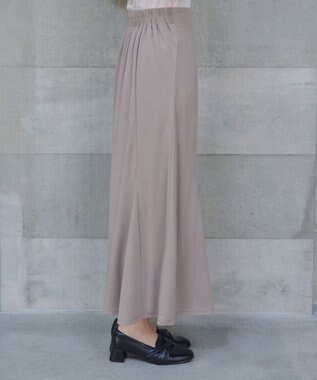 Tiaclasse 【洗える】カットツイルマーメイドスカート グレージュ