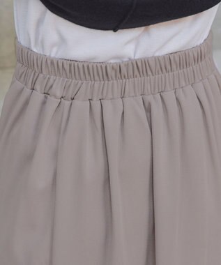 Tiaclasse 【洗える】カットツイルマーメイドスカート グレージュ