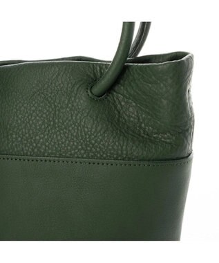 UNBILLION 【テレビ ドラマ着用アイテム】ペルケ perche / 姫路レザー丸手ハンドル2wayバケツバッグ グリーン
