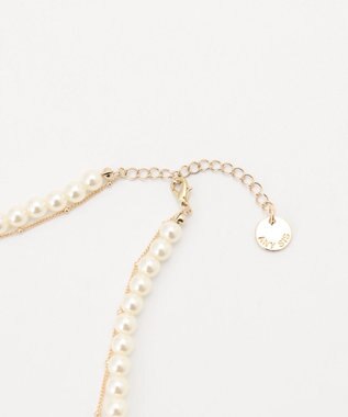 ANY SIS 2連パール調チェーン ネックレス キスカ