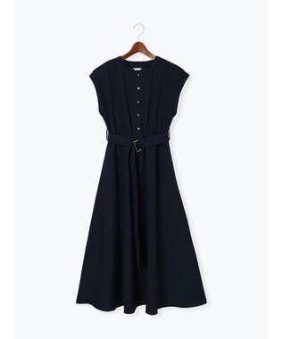 Te chichi リネンライクウエストマークワンピース ネイビー