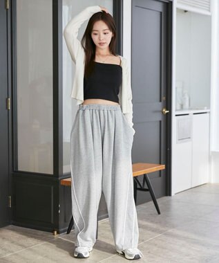 WEGO 【カップ付きインナー/SMサイズ展開】なちゅ盛れカップインショートキャミ ブラック