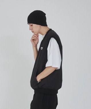 WEGO ナイロンVネックベスト ブラック