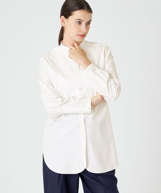 BEIGE， BAILLEUL / スタンドカラーシャツ White