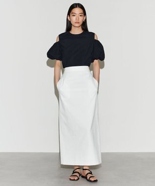 NAVE 【Nave　洗える】リリーIラインスカート ホワイト系