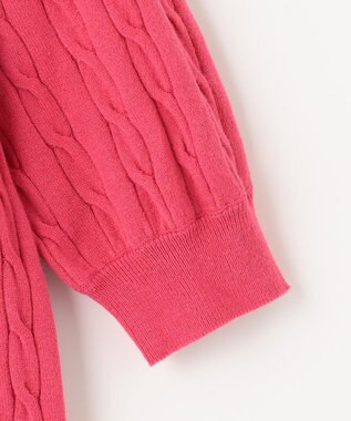 Feroux 【洗える】カラーケーブル ニット ピンク系