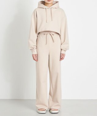 NAVE 【Nave  洗える】裏毛 クロップドパーカー アイボリー系