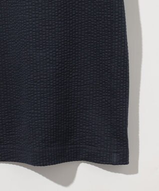 JOSEPH ABBOUD クールビズ【オリジナルオーガニックコットン使用・日本素材】JOEコットンサッカー ポロシャツ ネイビー系