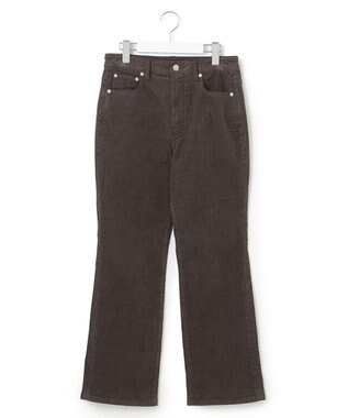 23区 【SLOW】ストレッチ コーデュロイ ストレート フレア パンツ ブラウン系