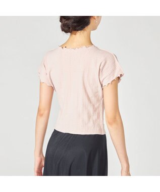 Chacott 【ノーソーイングニット】メロウコンパクトニットTシャツ グレイッシュローズ