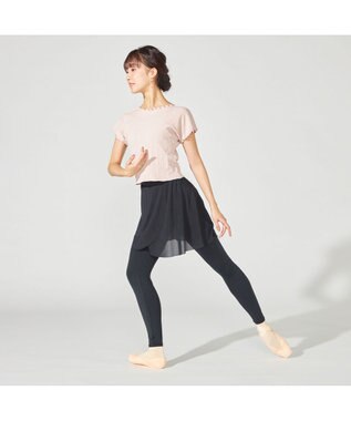 Chacott 【ノーソーイングニット】メロウコンパクトニットTシャツ グレイッシュローズ