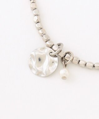 組曲 メタルコインチャームネックレス シルバー系