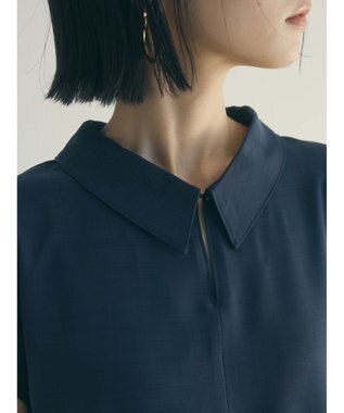 Green Parks armonia.襟付きフレアワンピース Navy
