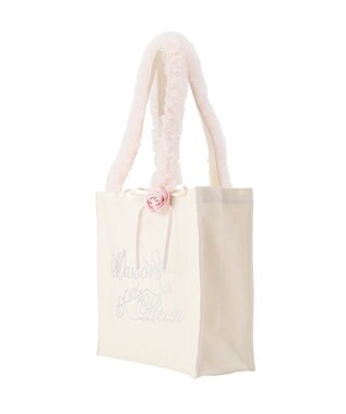 Maison de FLEUR チュールハンドルローズスクエアトートバッグ Pink